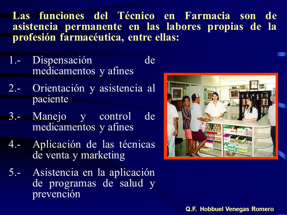 Que hace un tecnico en farmacia hospitalaria